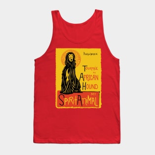 Funny Afghan Hound Cute Dog Chat Noir Mashup Art Tank Top